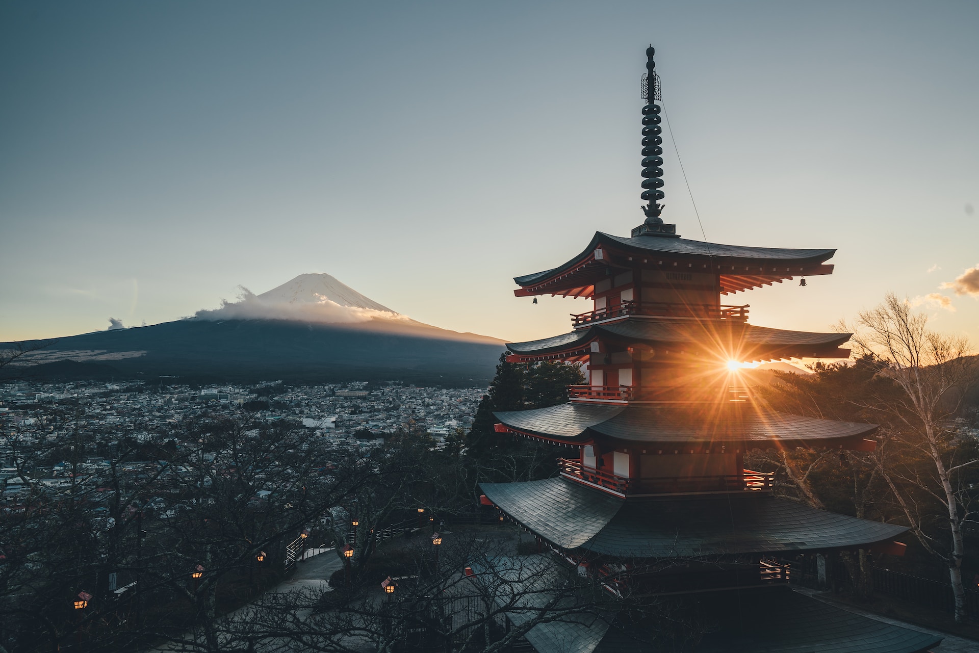 5 layer tower + Mt. Fuji